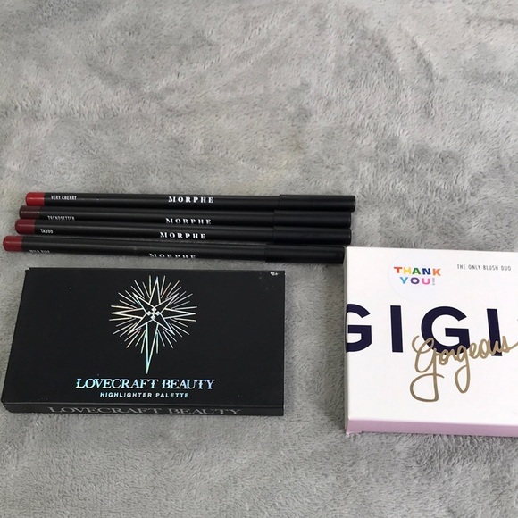 Morphe Lip Liners. Gigi Blush & Lovecraft Beauty Highlighter All New - Picture 1 of 10
